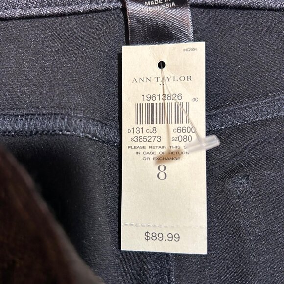 Ann Taylor Womens Size 8 Gray Ponte Fabric Skinny Leg Pants NWT - Picture 5 of 16